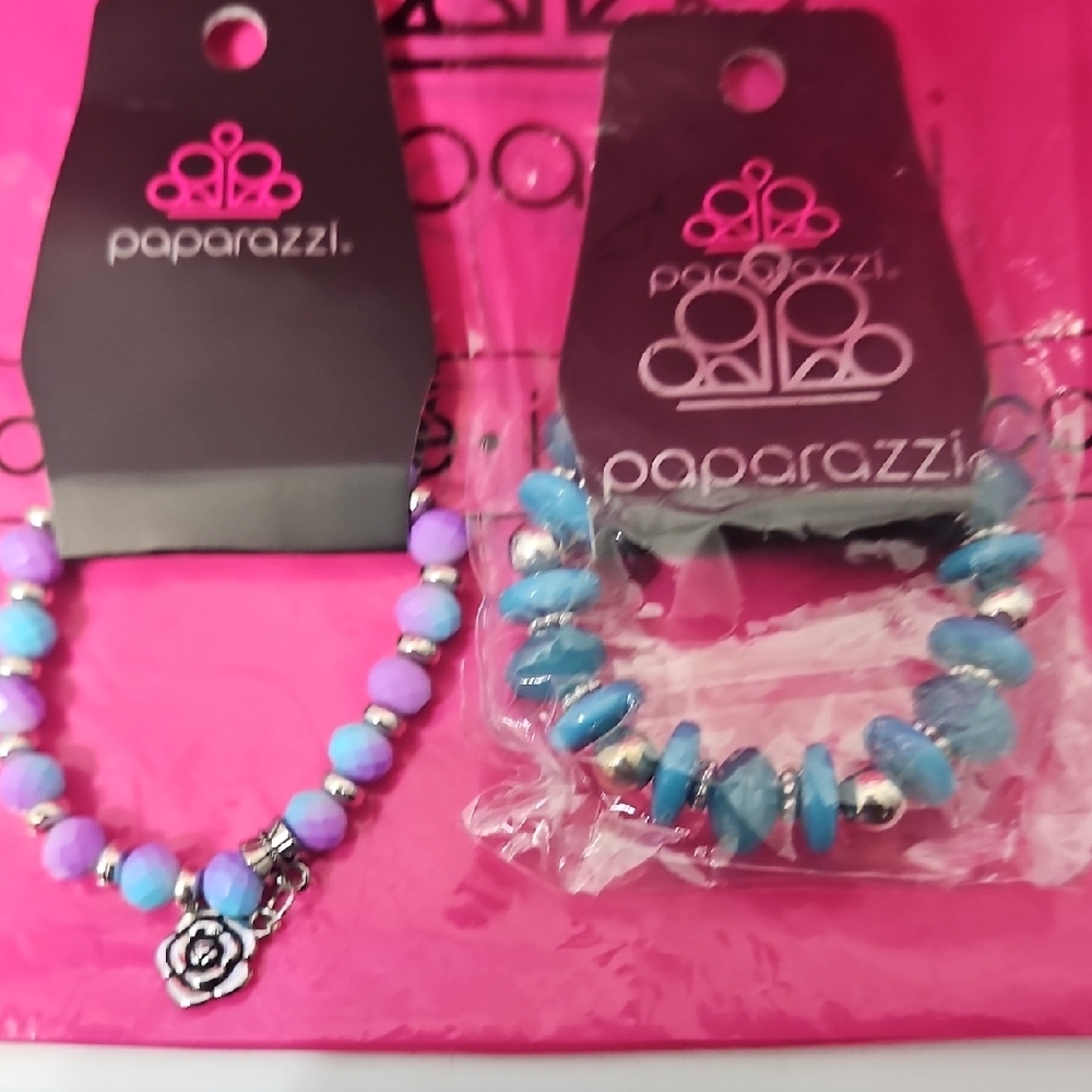 Paparazzi Kids Jewelry Set with Blue and Pink Beads